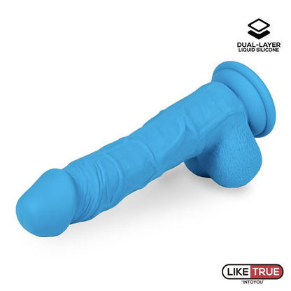 Hiperrealistiškas dildo su siurbtuku ir dvisluoksniu silikonu