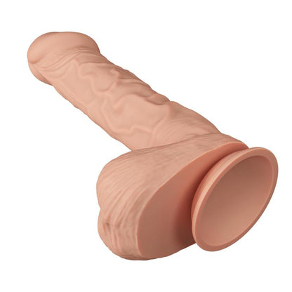 Didelis dildo su siurbtuku ir realistiška tekstūra