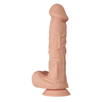Didelis dildo su siurbtuku ir realistiška tekstūra
