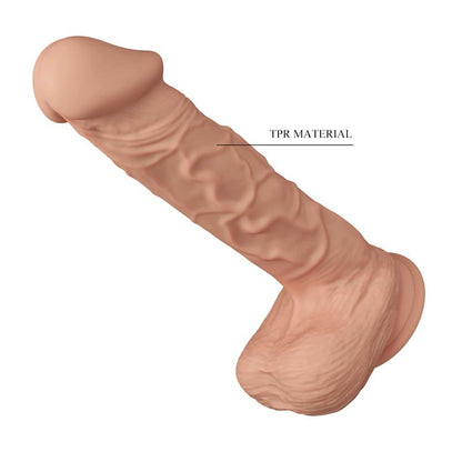 Didelis dildo su siurbtuku ir realistiška tekstūra