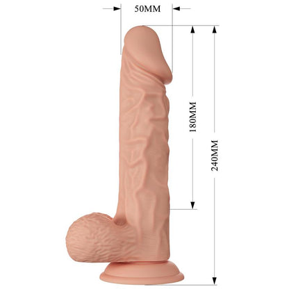 Didelis dildo su siurbtuku ir realistišku dizainu