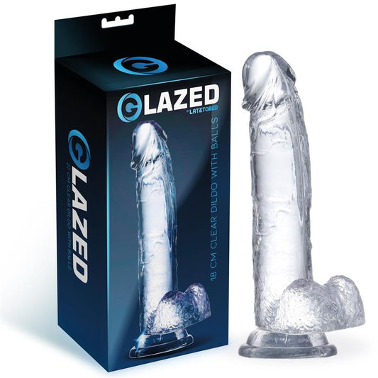 Įstiklintas dildo su tvirtu siurbtuku