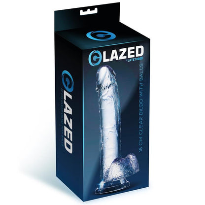 Įstiklintas dildo su tvirtu siurbtuku