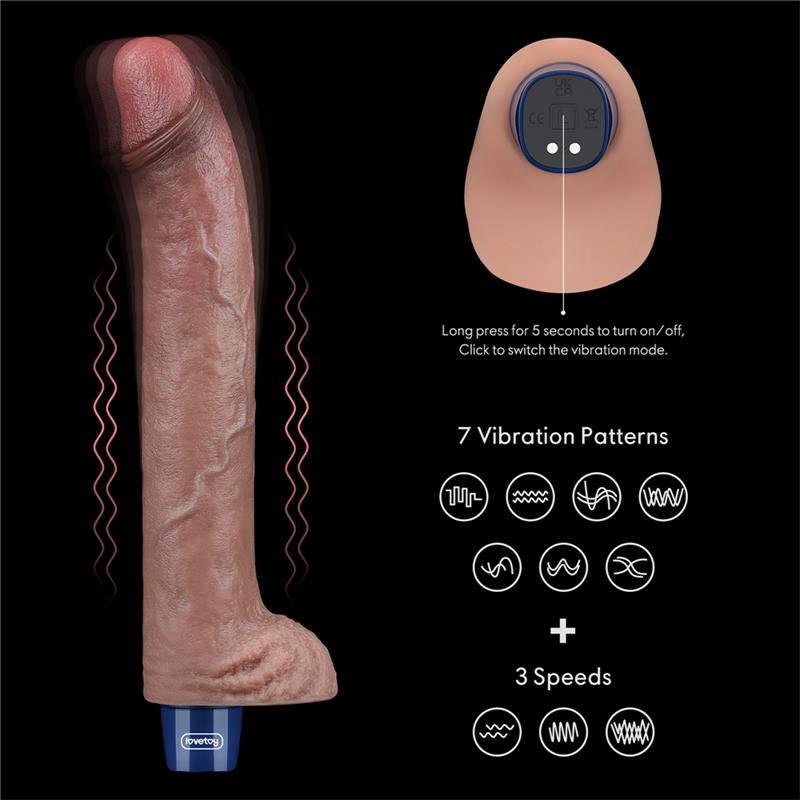 Silikoninis vibratorius su 10 vibracijos režimų