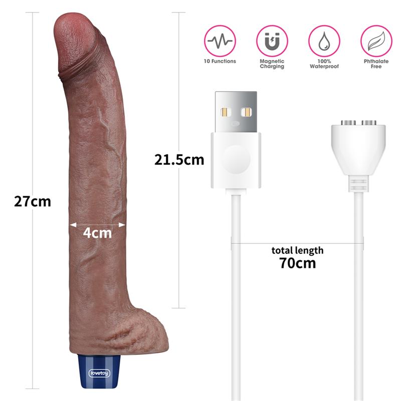 Silikoninis vibratorius su 10 vibracijos režimų