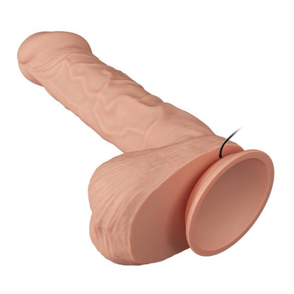 Realistinis dildo su galinga vibracija ir siurbtuku
