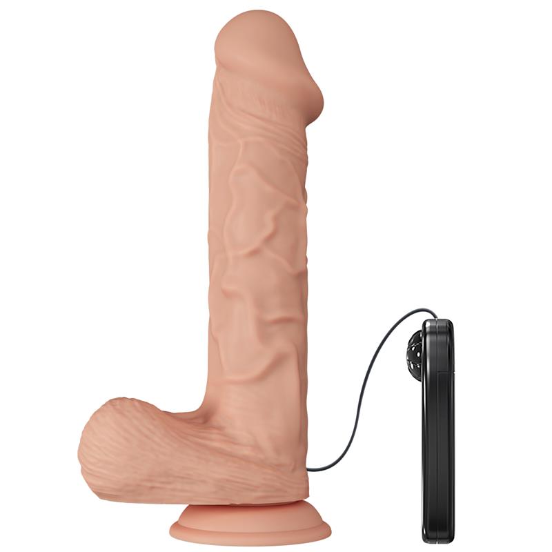 Realistinis dildo su galinga vibracija ir siurbtuku