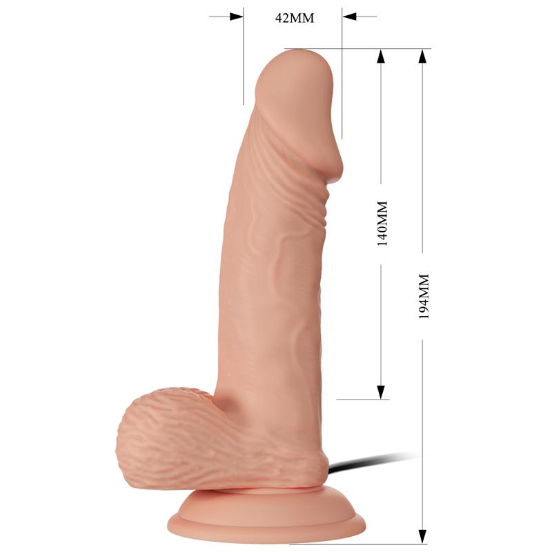 Didelis dildo su siurbtuku ir vibracija