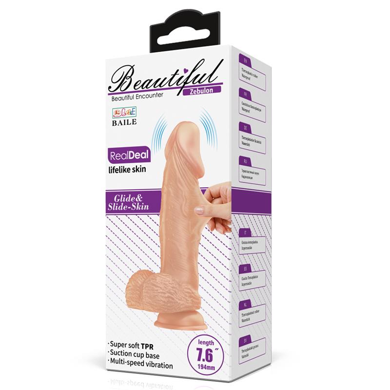 Didelis dildo su siurbtuku ir vibracija