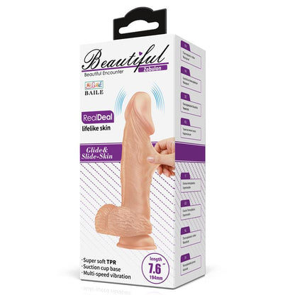 Didelis dildo su siurbtuku ir vibracija
