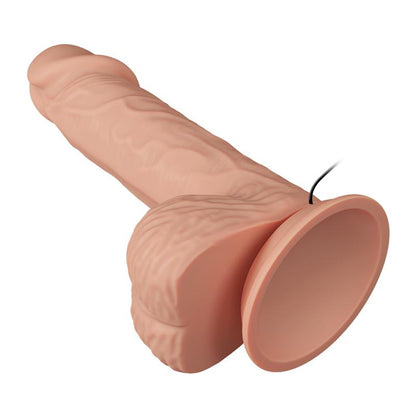 Tikroviškas dildo su siurbtuku ir vibracija