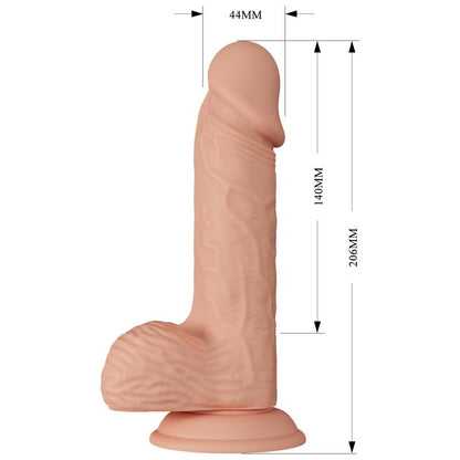 Tikroviškas dildo su siurbtuku ir vibracija