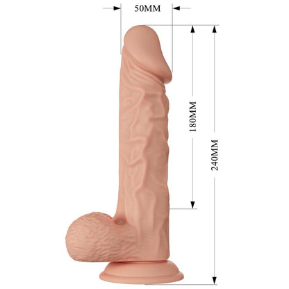 Tikroviškas dildo su vibracija ir siurbtuku