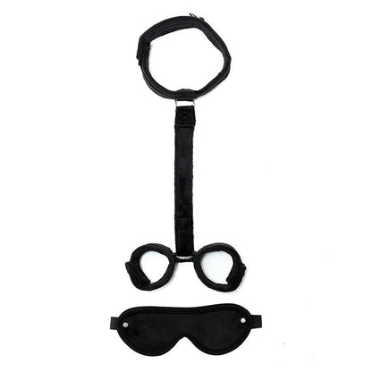 Erotinis rinkinys poroms su akių kauke ir manžetėmis