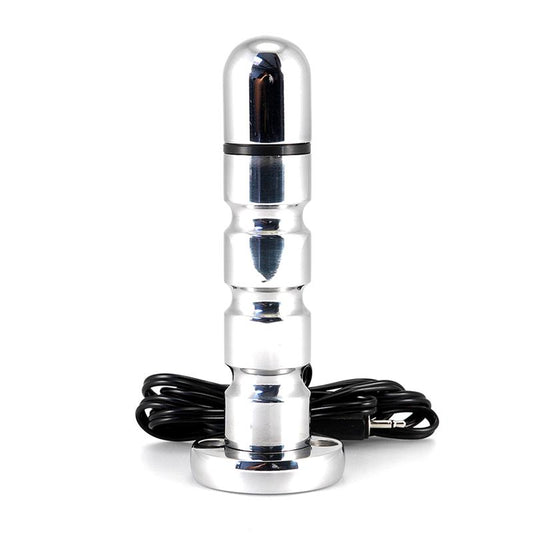 Elektrostimuliacijos dildo su aliuminio konstrukcija