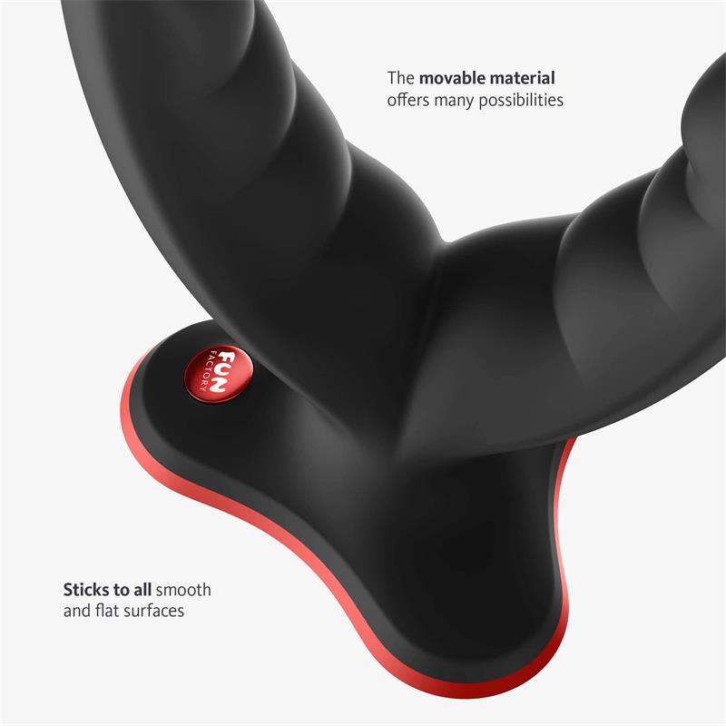 Šlifavimo dildo su siurbtuku ir tekstūruotu korpusu