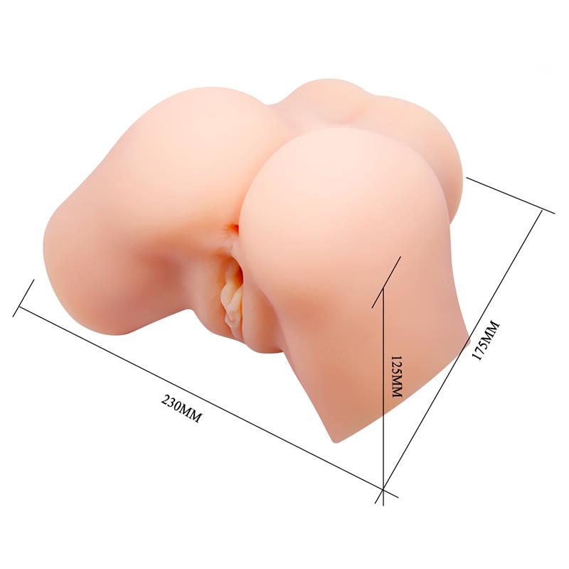Realistiškas torso masturbatorius su vibracija