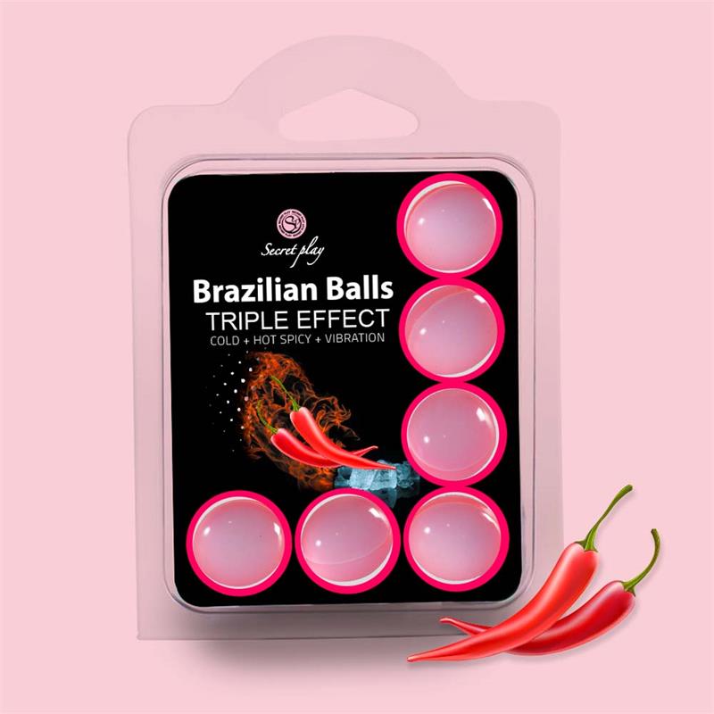 Braziliški kamuoliukai su trigubu poveikiu
