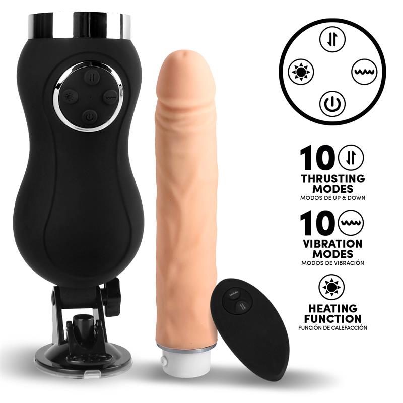 Sekso aparatas su šildymo ir vibracijos funkcijomis