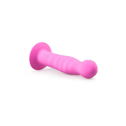 Analinis dildo su siurbtuku iš lanksčio silikono