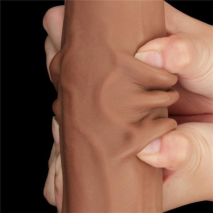 Dvisluoksnis dildo su natūraliu pojūčiu