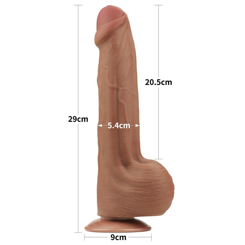 Dvisluoksnis dildo su natūraliu pojūčiu