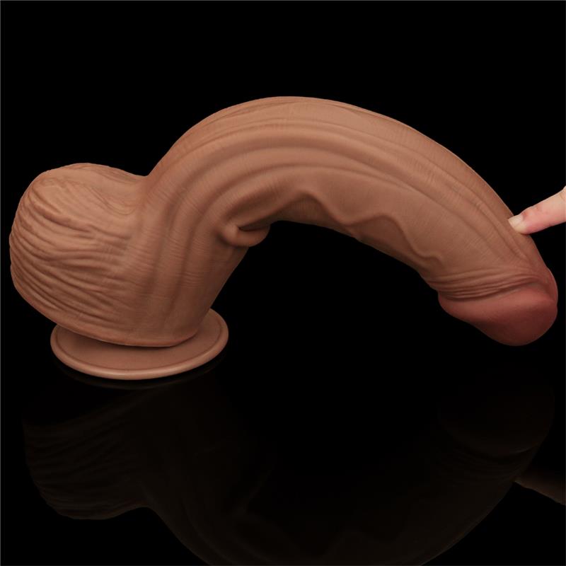 Dvisluoksnis dildo su natūraliu pojūčiu