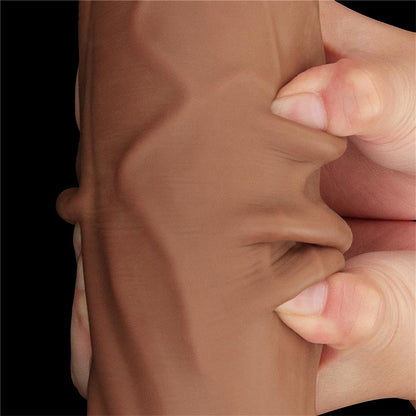 Dvisluoksnis dildo su natūraliu pojūčiu