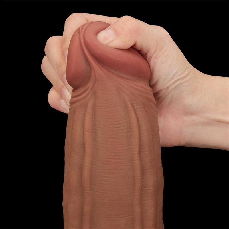 Dvisluoksnis dildo su natūraliu pojūčiu
