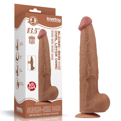 Realistinis dildo su lankstia konstrukcija