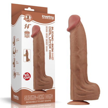 Dvisluoksnis dildo su realistišku pojūčiu