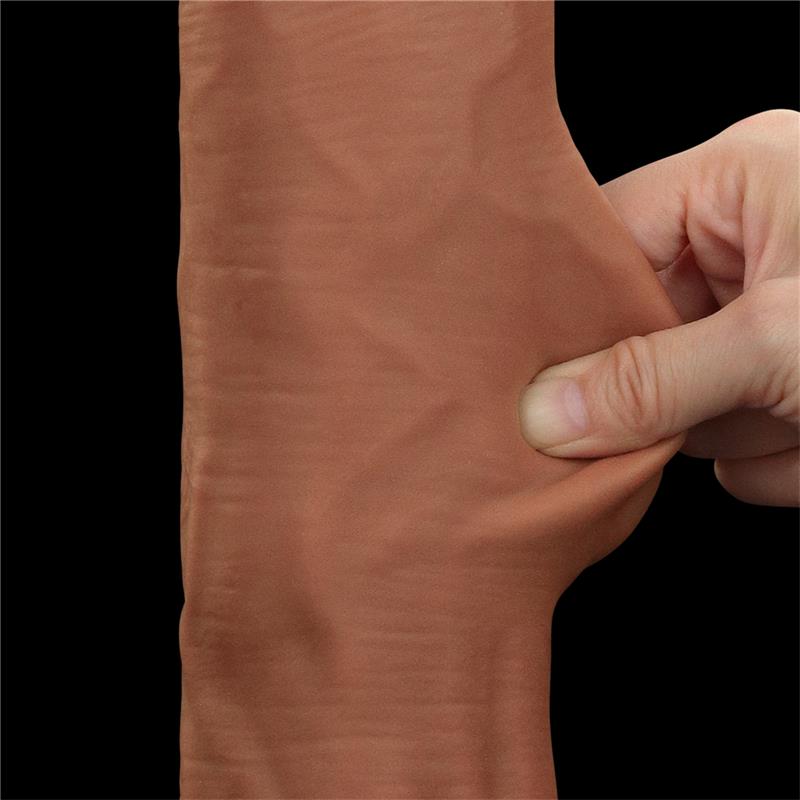 Dvisluoksnis dildo su realistišku pojūčiu