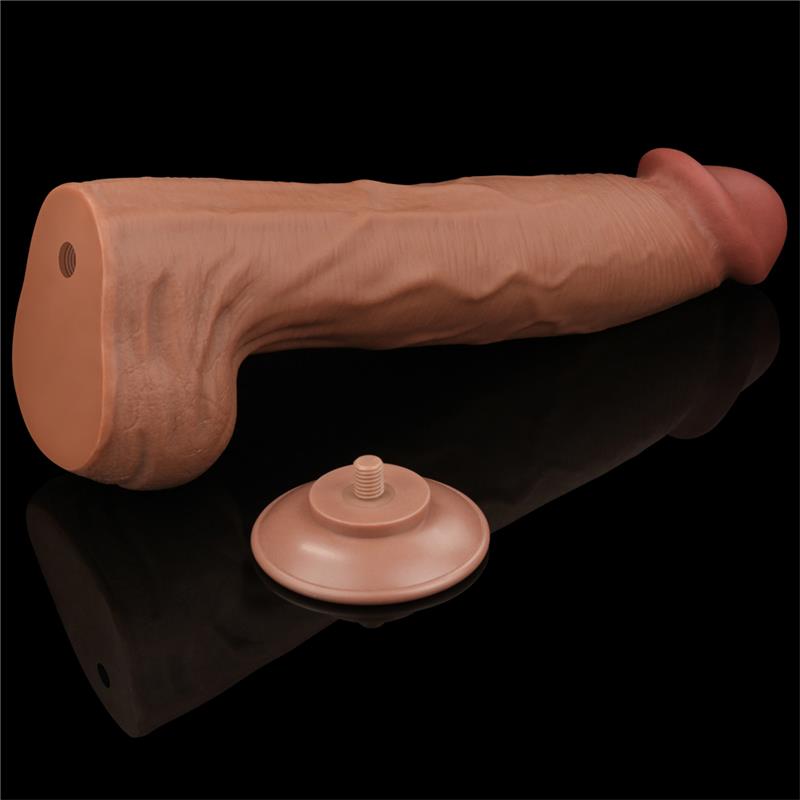 Dvisluoksnis dildo su realistišku pojūčiu