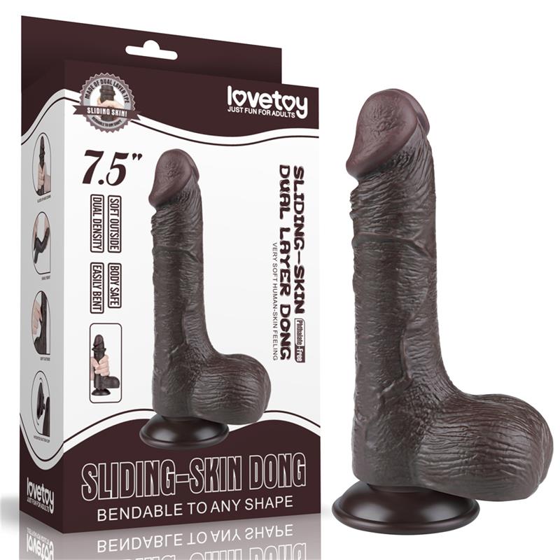Dvisluoksnis dildo su natūraliu pojūčiu