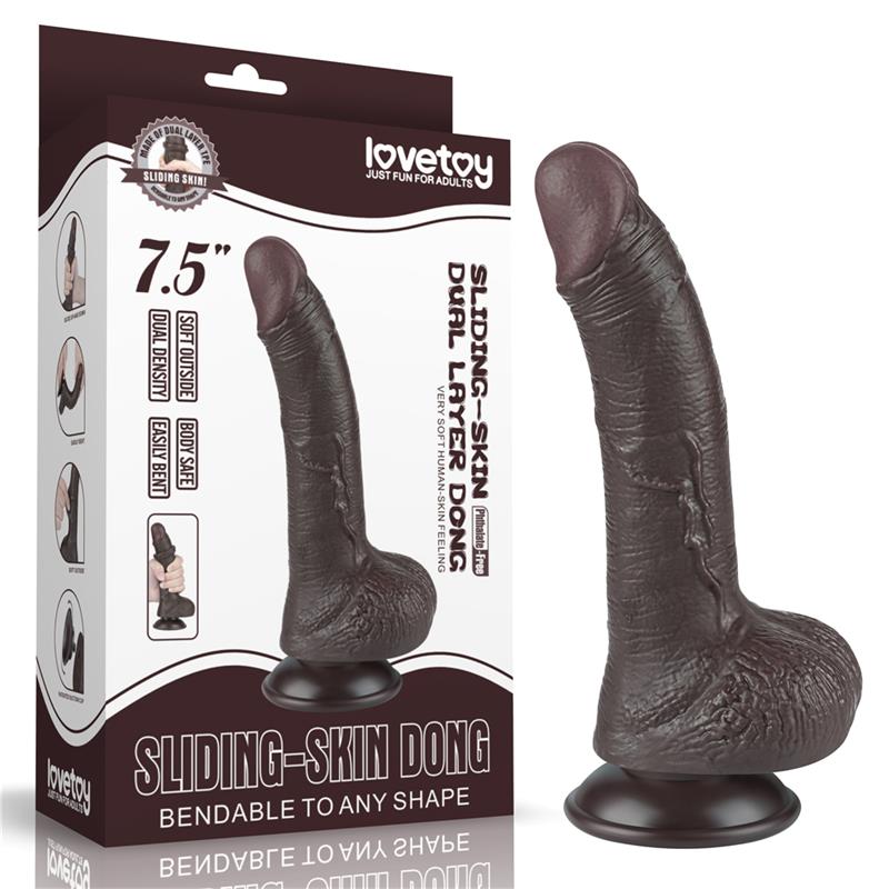 Dvisluoksnis dildo su minkšta danga