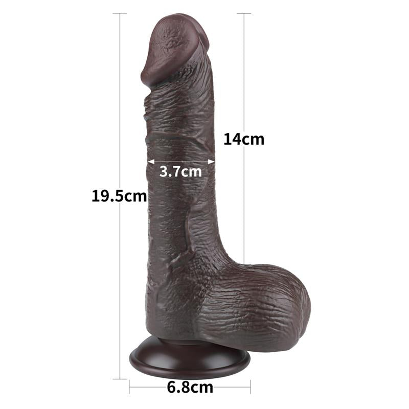 Dvisluoksnis dildo su natūraliu pojūčiu