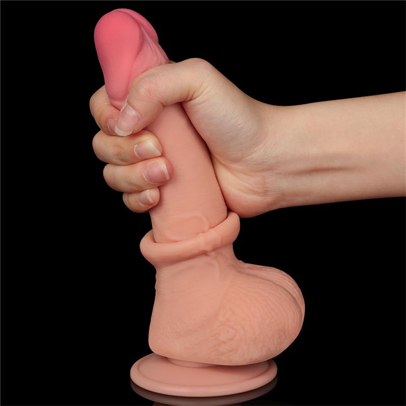 Dildo su dvisluoksne medžiaga ir lankstumu