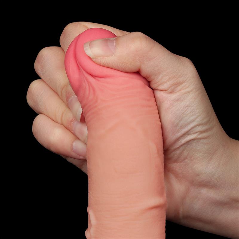 Dildo su dvisluoksne medžiaga ir lankstumu