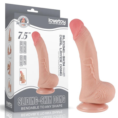 Dildo su dvisluoksne medžiaga ir lankstumu