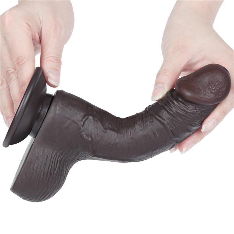 Dvisluoksnis dildo su natūraliu pojūčiu