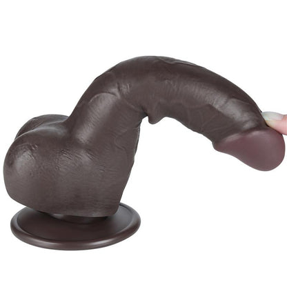 Dvisluoksnis dildo su realistišku pojūčiu