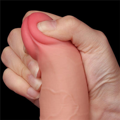 Realistinis dildo su dvigubu sluoksniu