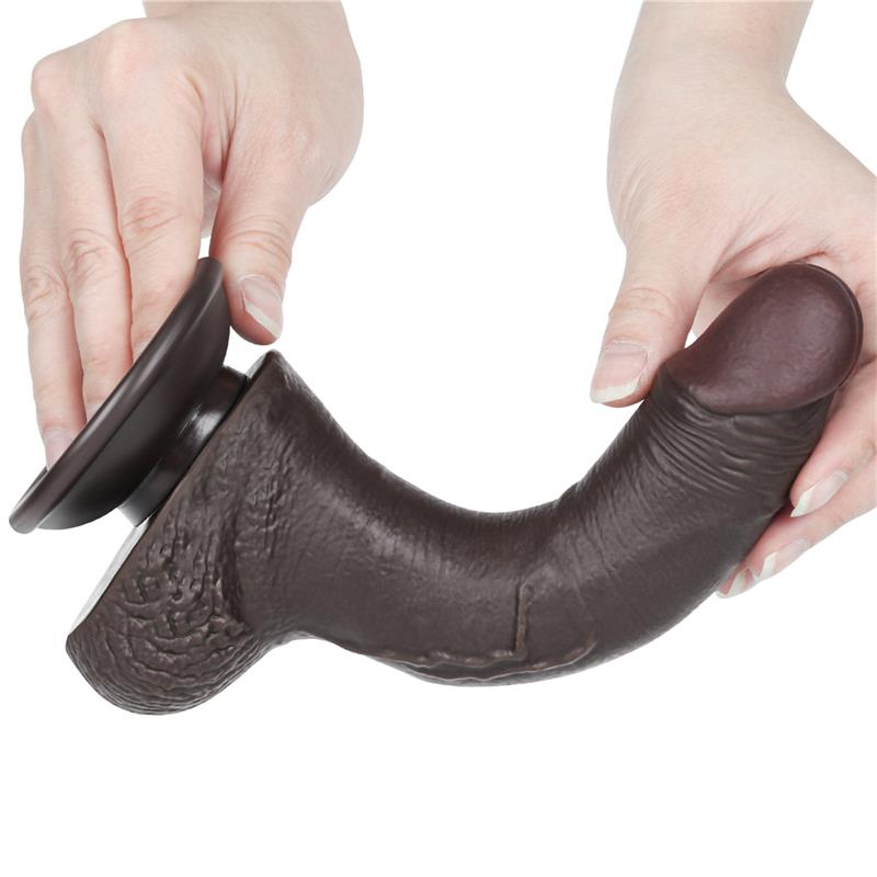 Dvisluoksnis dildo su minkšta danga