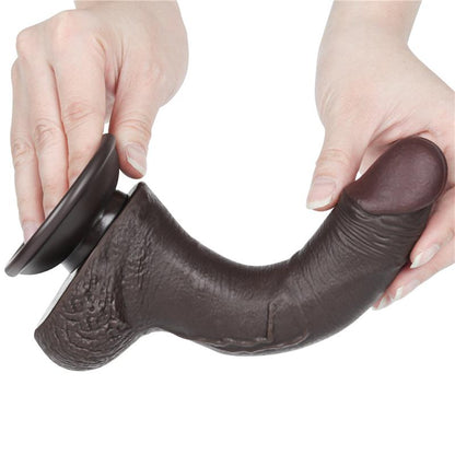 Dvisluoksnis dildo su minkšta danga