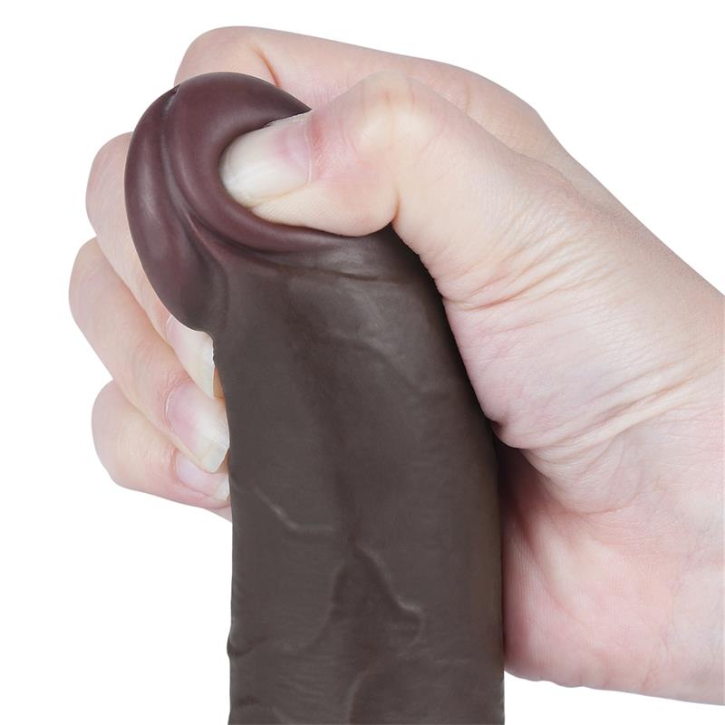 Dvisluoksnis dildo su realistišku pojūčiu