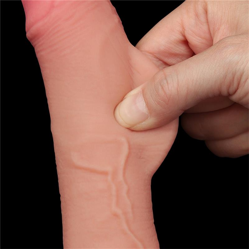Dildo su dvisluoksne medžiaga ir lankstumu