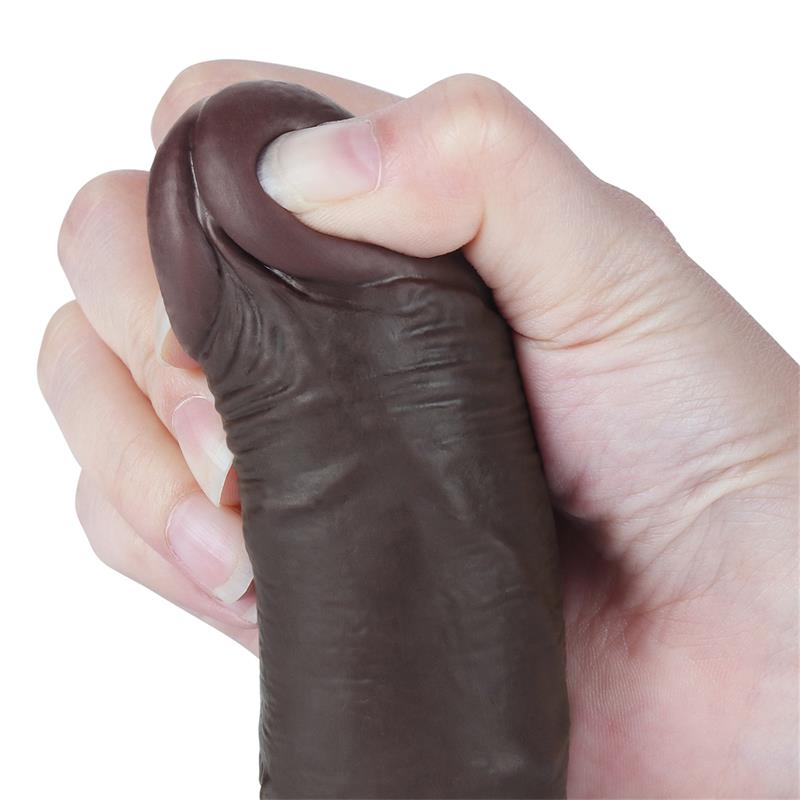 Dvisluoksnis dildo su minkšta danga