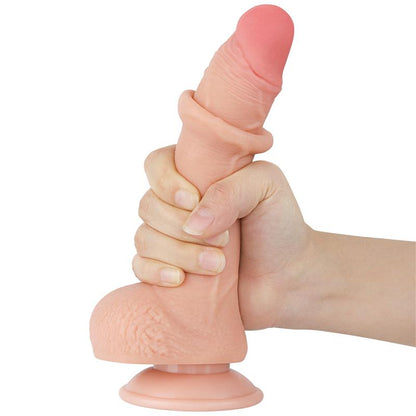 Dildo su dvisluoksne medžiaga ir lankstumu