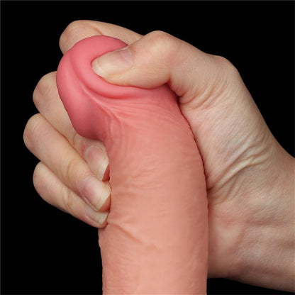 Dildo su dvisluoksne medžiaga ir lankstumu
