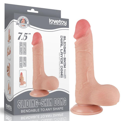Dildo su dvisluoksne medžiaga ir lankstumu